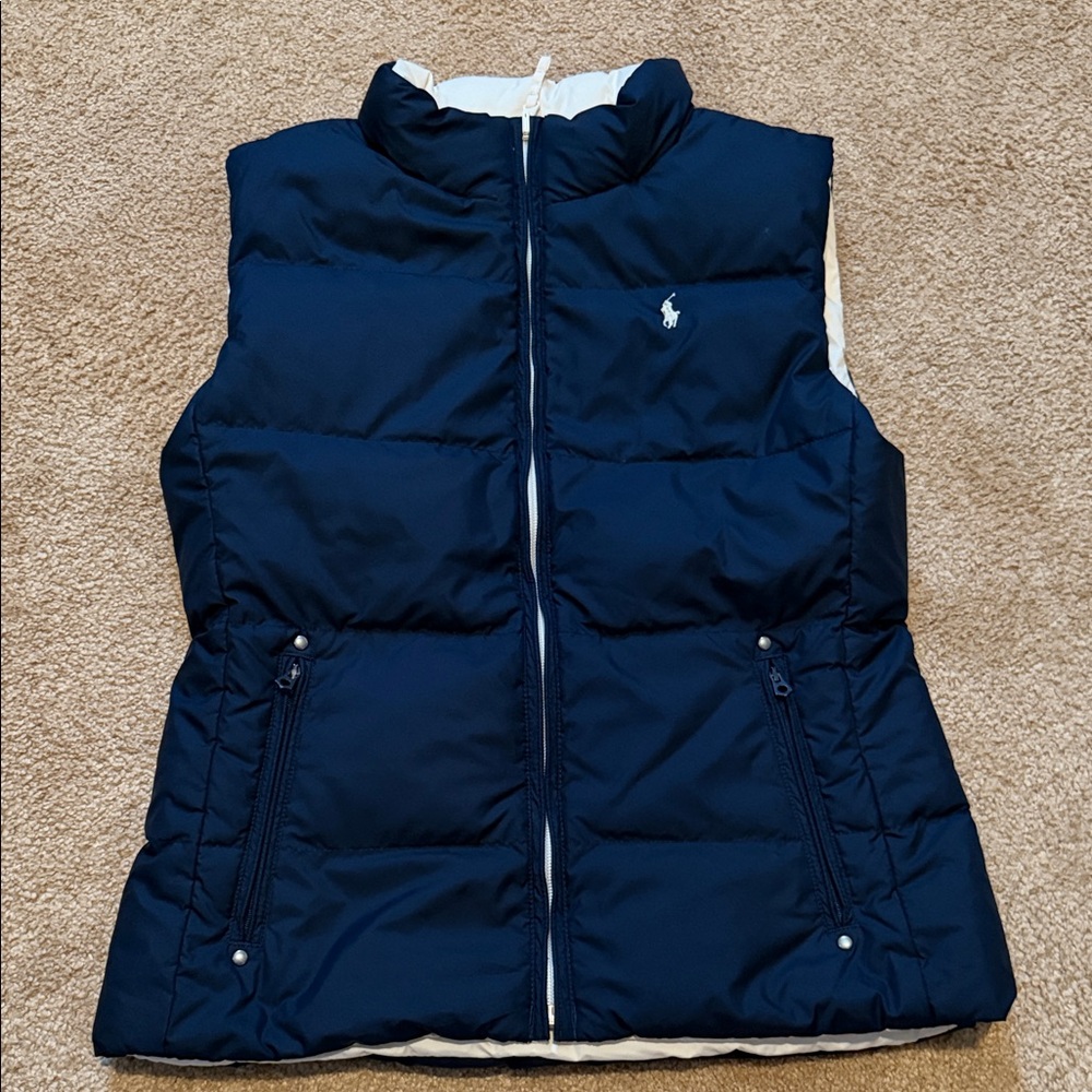 Ralph Lauren Dark Blue Quilted Vest reversible